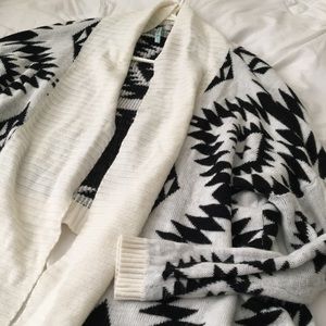 Blk/Wht Print Cardigan